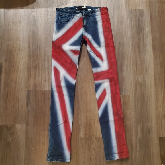 NWT - MOSCHINO - Union Jack Jeans - Picture 6 of 11